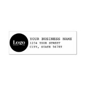 Gepersonaliseerd retouradres met Logo Zelfinktende Stempel (Design)