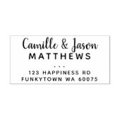 GEPERSONALISEERD RETOURADRES modern minimaal scrip Rubberstempel (Afrduk)