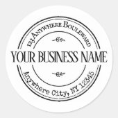 Gepersonaliseerd retouradres ronde sticker (Voorkant)