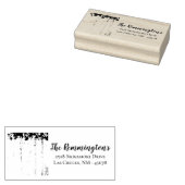 Gepersonaliseerd retouradres Stempel katoenen plan (Gestempeld)