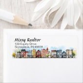 Gepersonaliseerd retouradres van makelaar etiket (Insitu)