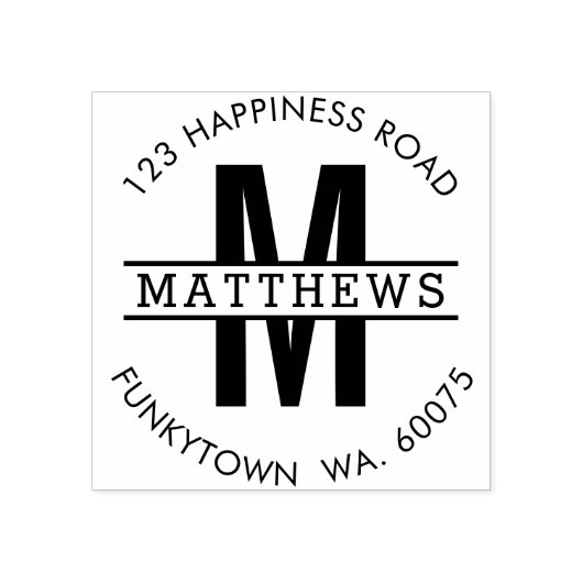 GEPERSONALISEERD RETOURADRES vetgedrukt familiemon Rubberstempel (Afrduk)