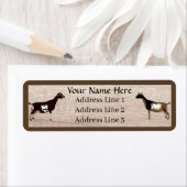 Gepersonaliseerd retouradres voor melkgeitenkudde etiket (Insitu)