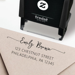 Gepersonaliseerd retouradres, zelfinktstempel zelfinktende stempel