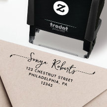 Gepersonaliseerd retouradres, zelfinktstempel