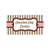 Gepersonaliseerd Retro Bakkerij Labels (Voorkant)