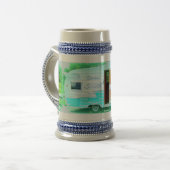 Gepersonaliseerd Retro camper Bierpul (Voorkant links)