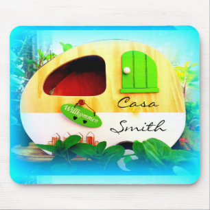Gepersonaliseerd retro camper casa muismat