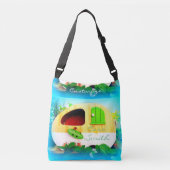 Gepersonaliseerd Retro  camper Crossbody Tas (Voorkant)
