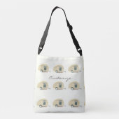 Gepersonaliseerd Retro camper Crossbody Tas (Achterkant)