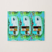 Gepersonaliseerd Retro  camper Legpuzzel (Horizontaal)