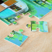 Gepersonaliseerd Retro  camper Legpuzzel (Zijkant)