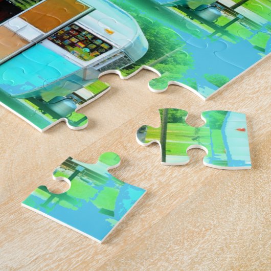 Gepersonaliseerd Retro camper Legpuzzel (Zijkant)