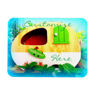 Gepersonaliseerd Retro camper Magneet