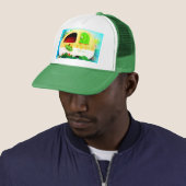 Gepersonaliseerd Retro camper Trucker Pet (In situ)