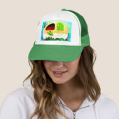 Gepersonaliseerd Retro camper Trucker Pet (In situ)