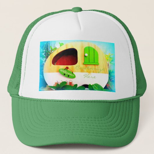 Gepersonaliseerd Retro camper Trucker Pet (Voorkant)