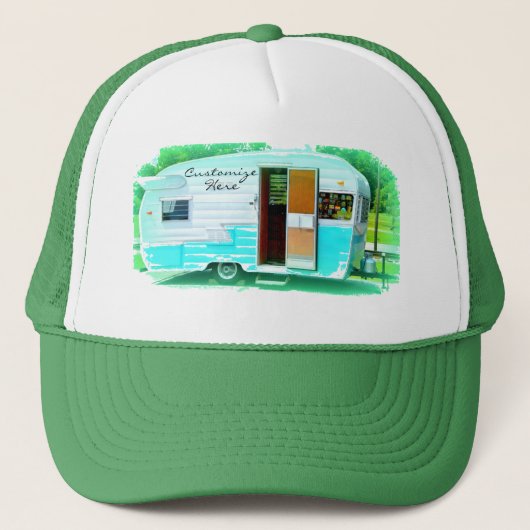 Gepersonaliseerd Retro  camper Trucker Pet (Voorkant)
