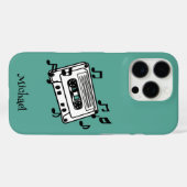 Gepersonaliseerd Retro Cassettebandje met Muziekno Case-Mate iPhone Case (Achterkant (horizontaal))