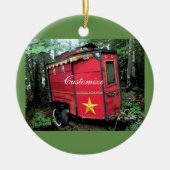 Gepersonaliseerd Retro gypsy camper Keramisch Ornament (Voorkant)