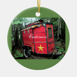 Gepersonaliseerd Retro gypsy  camper Keramisch Ornament