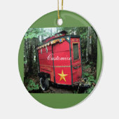 Gepersonaliseerd Retro gypsy  camper Keramisch Ornament (Links)
