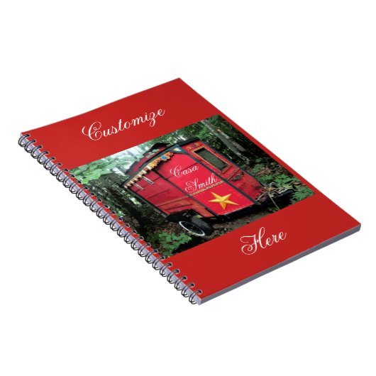 Gepersonaliseerd Retro gypsy camper Notitieboek (Rechterzijde)