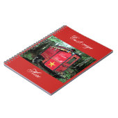 Gepersonaliseerd Retro gypsy camper Notitieboek (Linkerzijde)