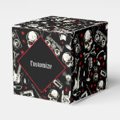 Gepersonaliseerd Retro Heavy Metal Pattern Bedankdoosjes (Voorkant Zijde)