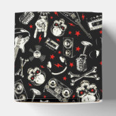 Gepersonaliseerd Retro Heavy Metal Pattern Bedankdoosjes (Bovenkant)