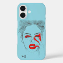 Gepersonaliseerd Retro Illustratie - Baby blauw