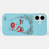 Gepersonaliseerd Retro Illustratie - Baby blauw Case-Mate iPhone Case (Achterkant (horizontaal))