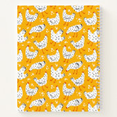 Gepersonaliseerd Retro Kip Hen Monogram Notitieboek (Achterkant)