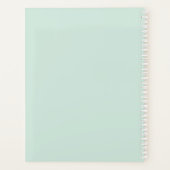 Gepersonaliseerd Retro Monogram Mint Groen Sinaasa Planner (Achterkant)