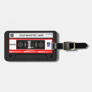 Gepersonaliseerd Retro Music Cassettebandje Bagagelabel