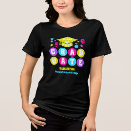 Gepersonaliseerd Retro Neon Afstuderen Tri-Blend Shirt