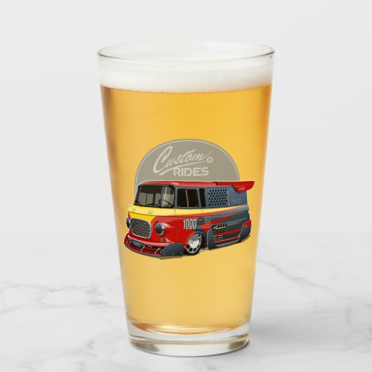 Gepersonaliseerd retro race van concept glas (Voorkant gevuld)