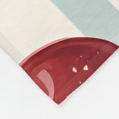 Gepersonaliseerd  retro rode kersenpatroon fleece deken (Hoek)