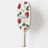 Gepersonaliseerd  retro rode kersenpatroon pickleball paddle (Links)