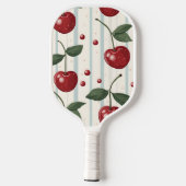 Gepersonaliseerd  retro rode kersenpatroon pickleball paddle (Achterkant)