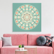 Gepersonaliseerd  Retro Sage en Zand Mandala