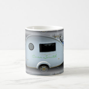 Gepersonaliseerd Retro-trapscamper Koffiemok