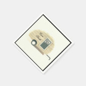 Gepersonaliseerd Retro  trapsgewijze camera Servet (Hoek)