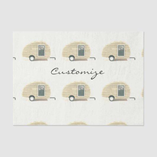 Gepersonaliseerd Retro  trapsgewijze camera Tissuepapier (Voorkant)