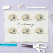 Gepersonaliseerd Retro  trapsgewijze camera Tissuepapier (Craft)