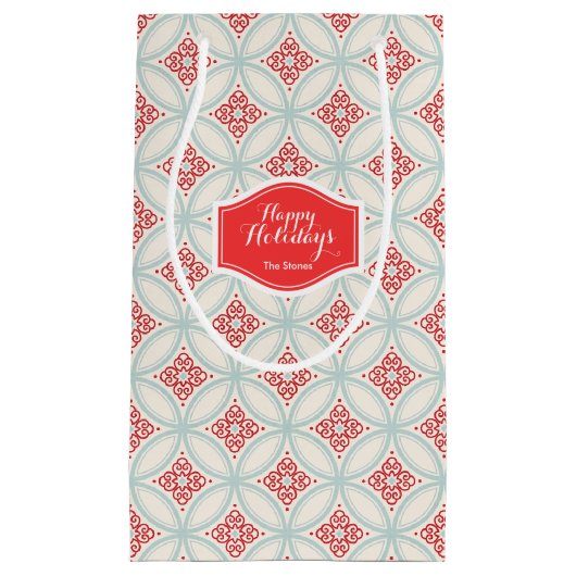 Gepersonaliseerd retro-vakantie Marokkaans cirkelp Klein Cadeauzakje (Voorkant)