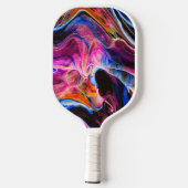 Gepersonaliseerd Rich Blue Agate Swirls Monogramed Pickleball Paddle (Achterkant)