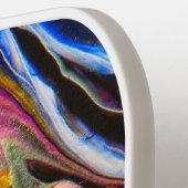 Gepersonaliseerd Rich Blue Agate Swirls Monogramed Pickleball Paddle (Links Detail)