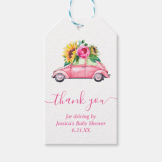Gepersonaliseerd rijden op Baby shower is gunstig  Cadeaulabel