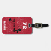 Gepersonaliseerd Rip het Net rood van de Speler Ho Bagagelabel (Voorkant horizontaal)